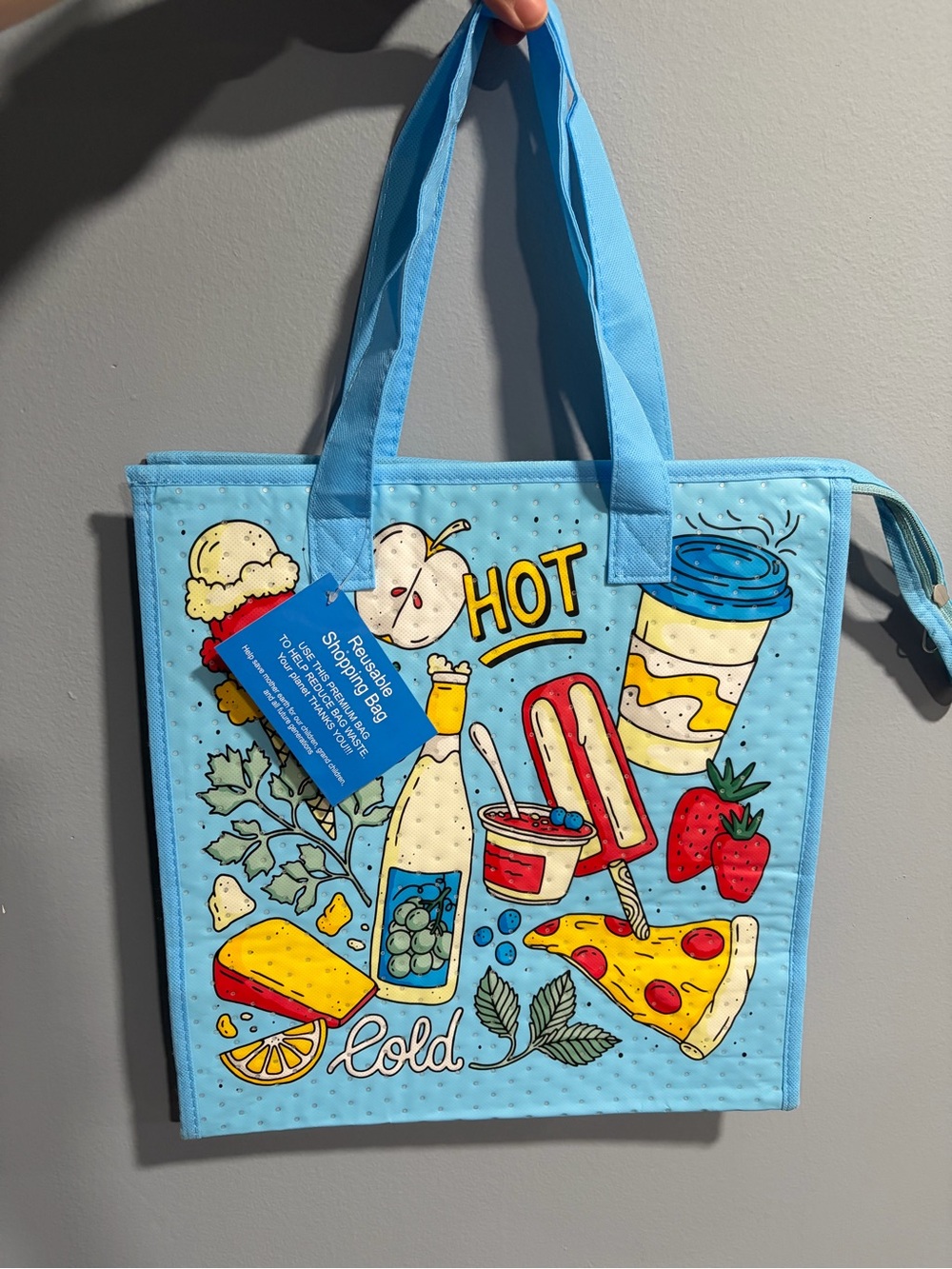 Walmart Reusable Insulated Grocery Tote Bag with Food Graphics